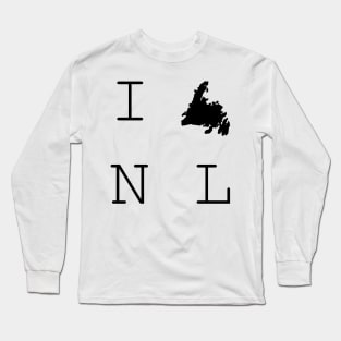 I Love NL || Newfoundland and Labrador || Gifts || Souvenirs || Clothing Long Sleeve T-Shirt